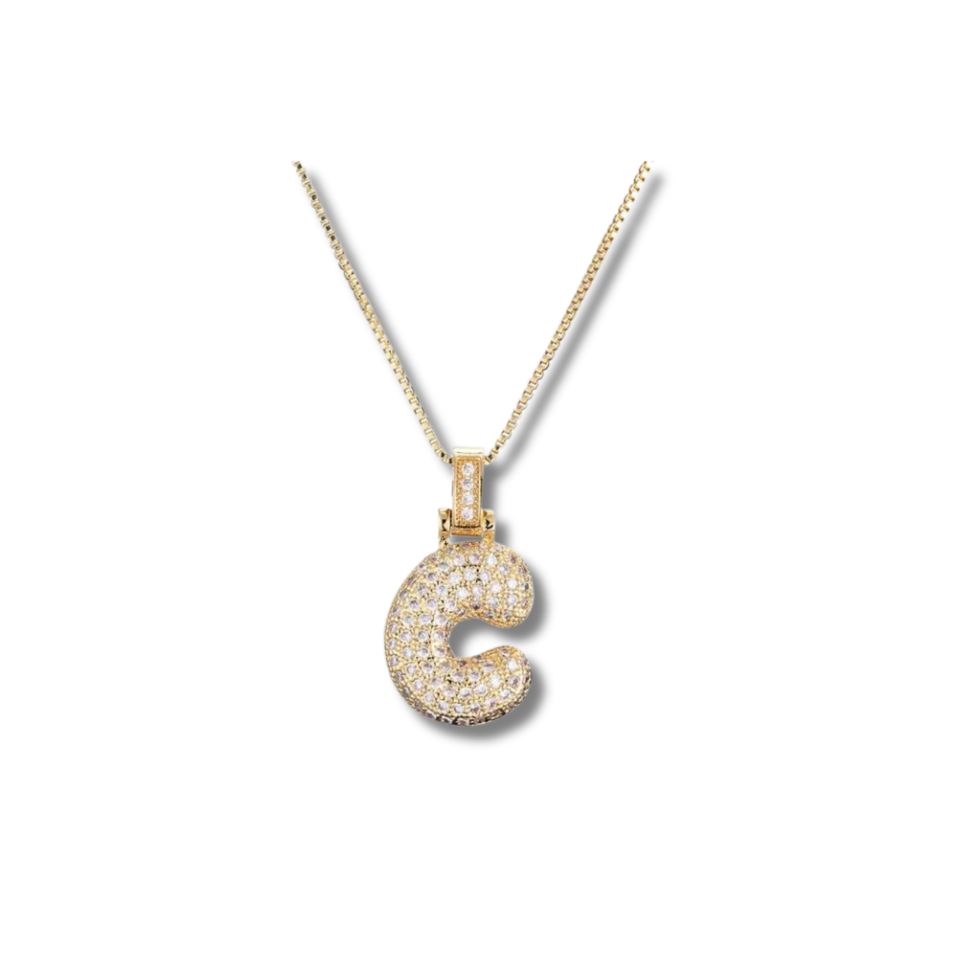 Gilded Initial Charm Necklace