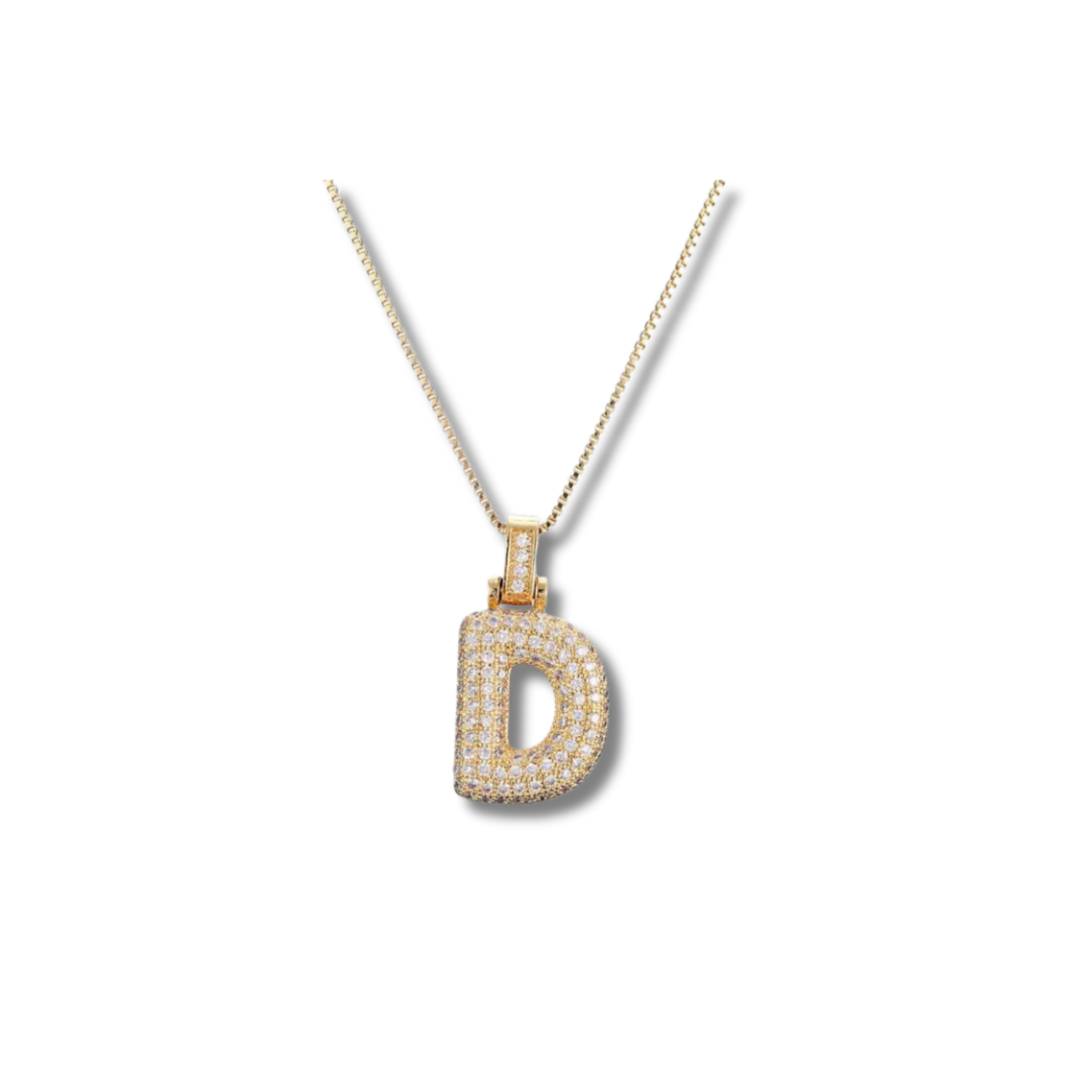 Gilded Initial Charm Necklace