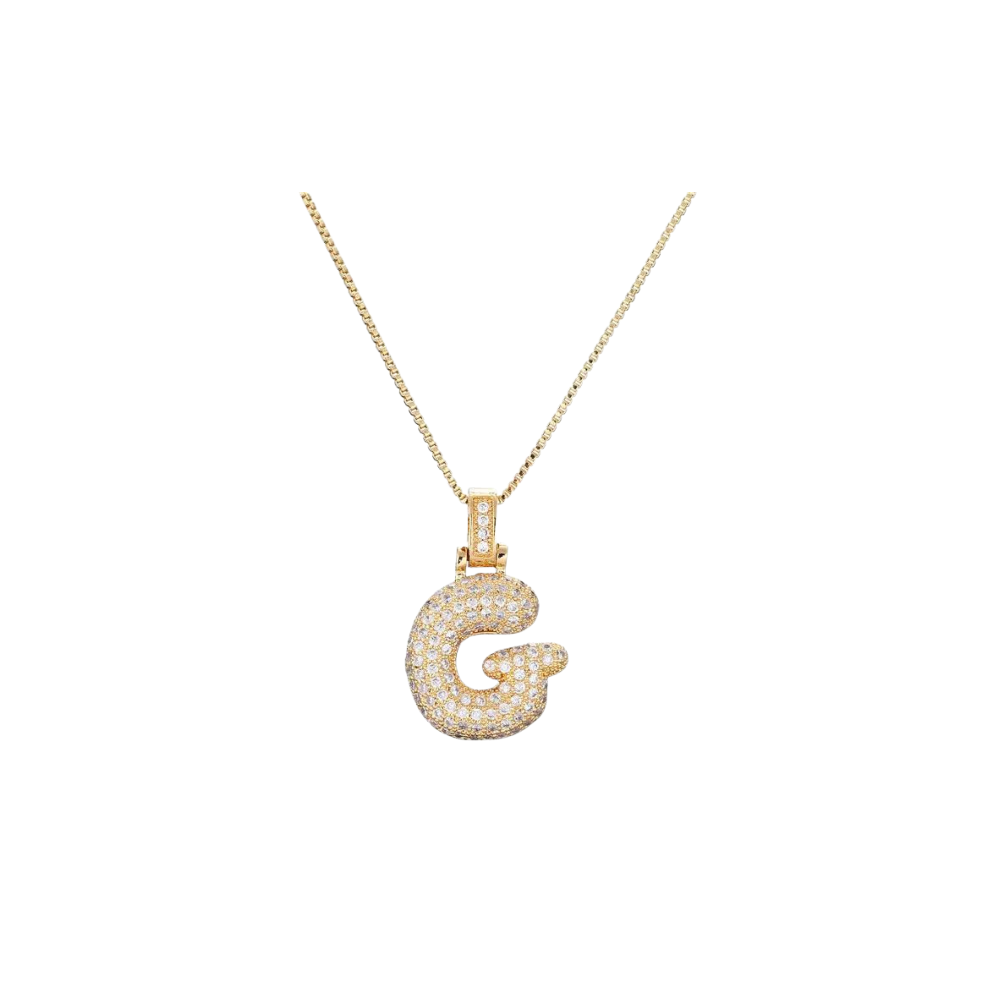 Gilded Initial Charm Necklace