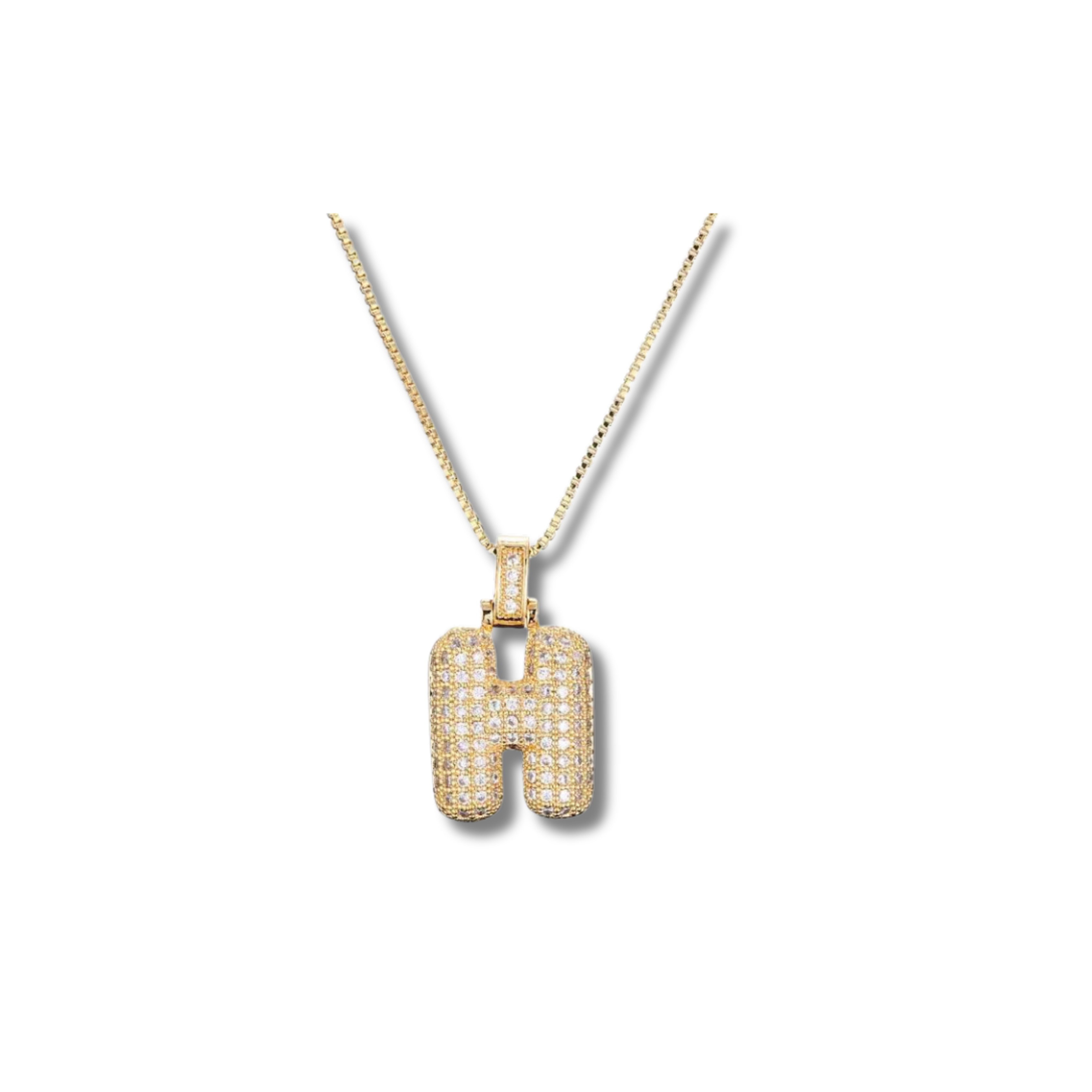 Gilded Initial Charm Necklace