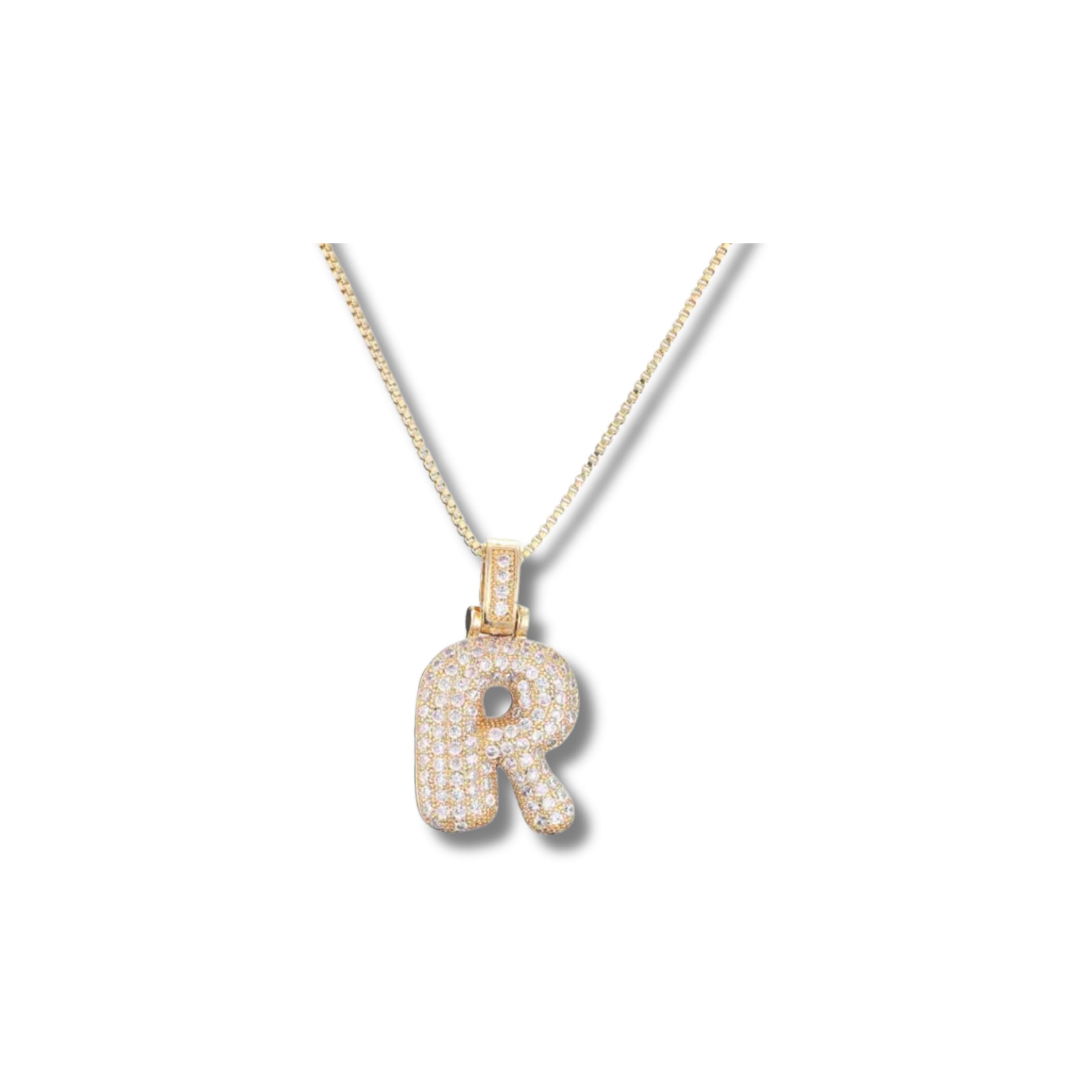 Gilded Initial Charm Necklace