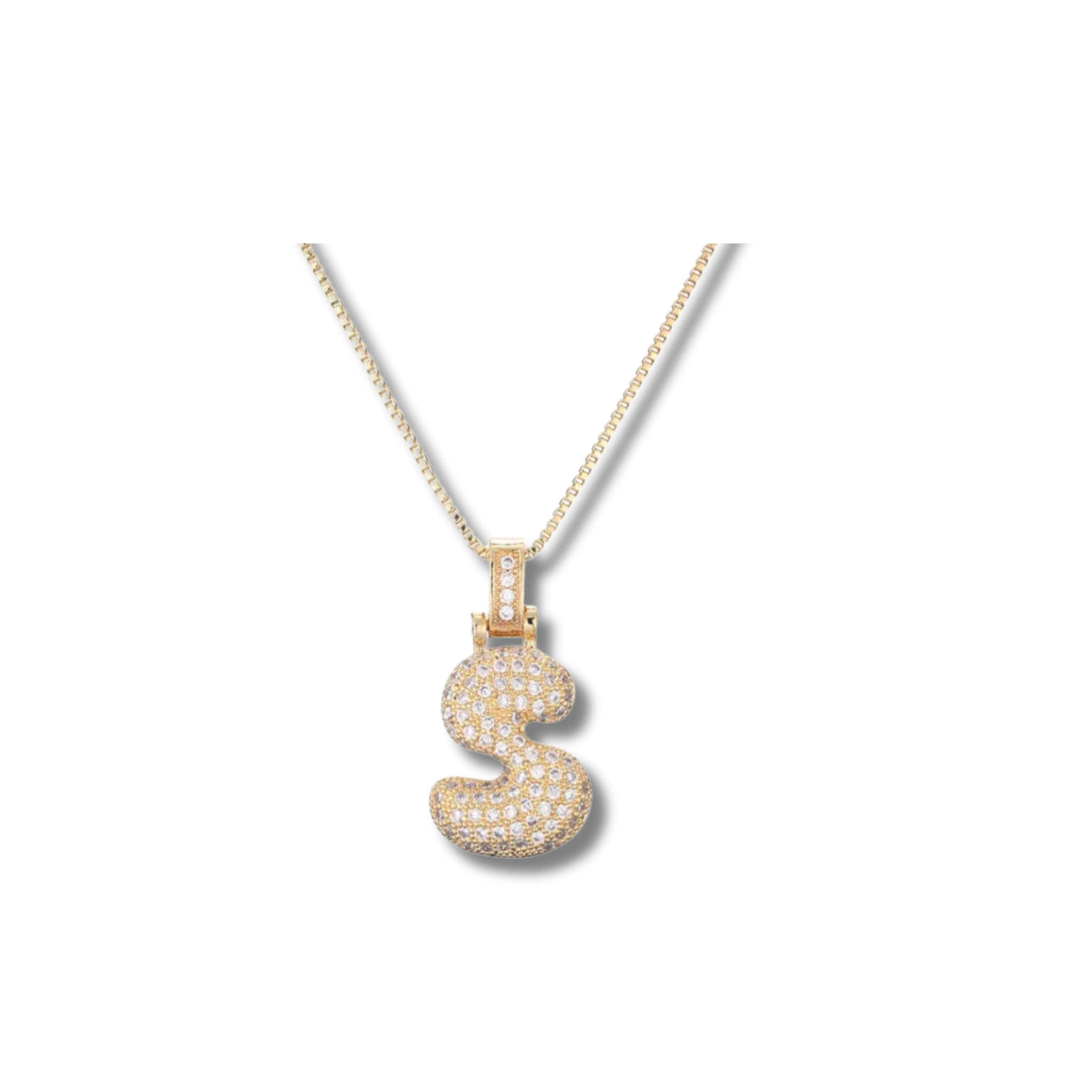 Gilded Initial Charm Necklace