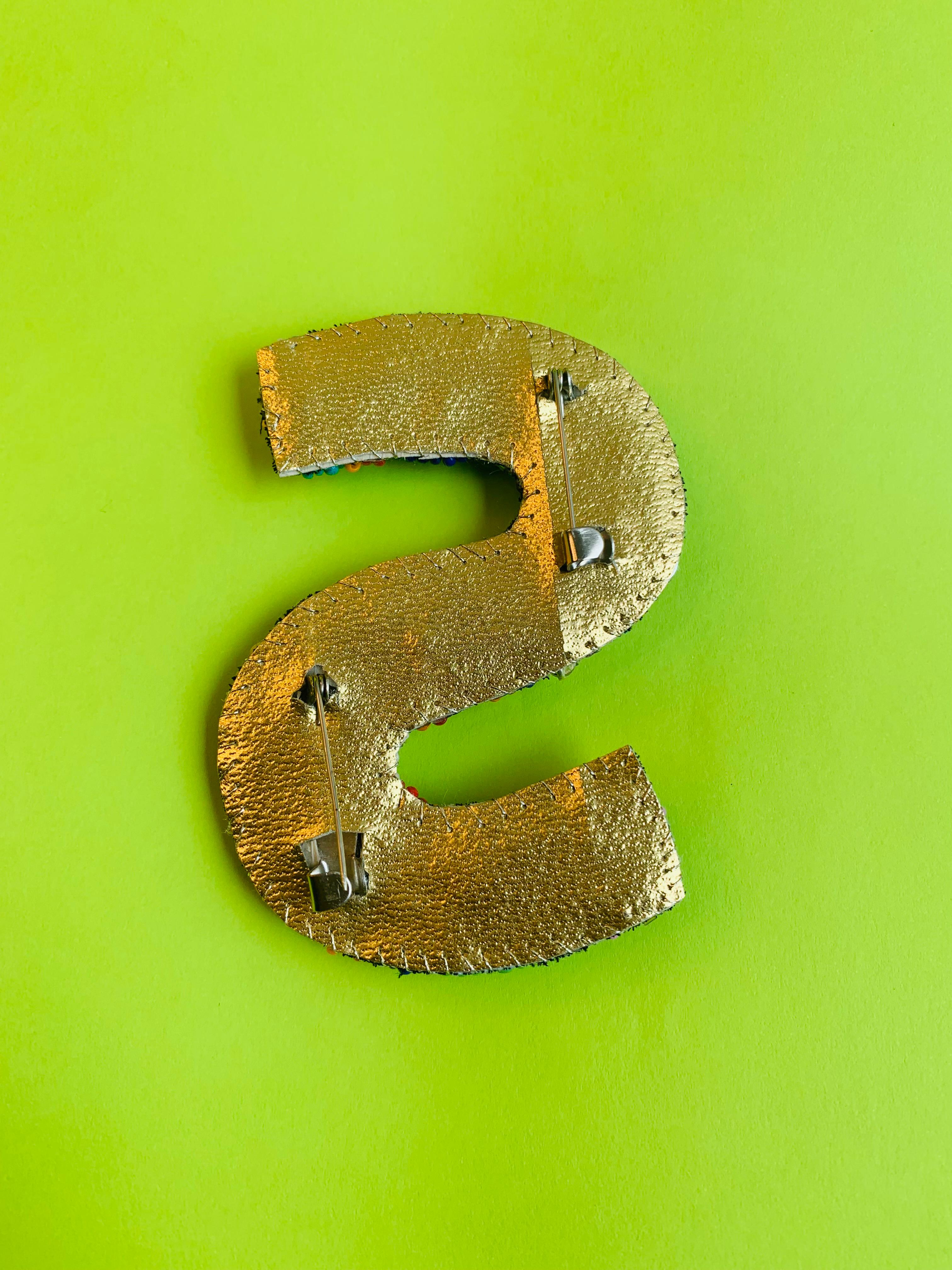 Sabel Shine Alphabet Brooch