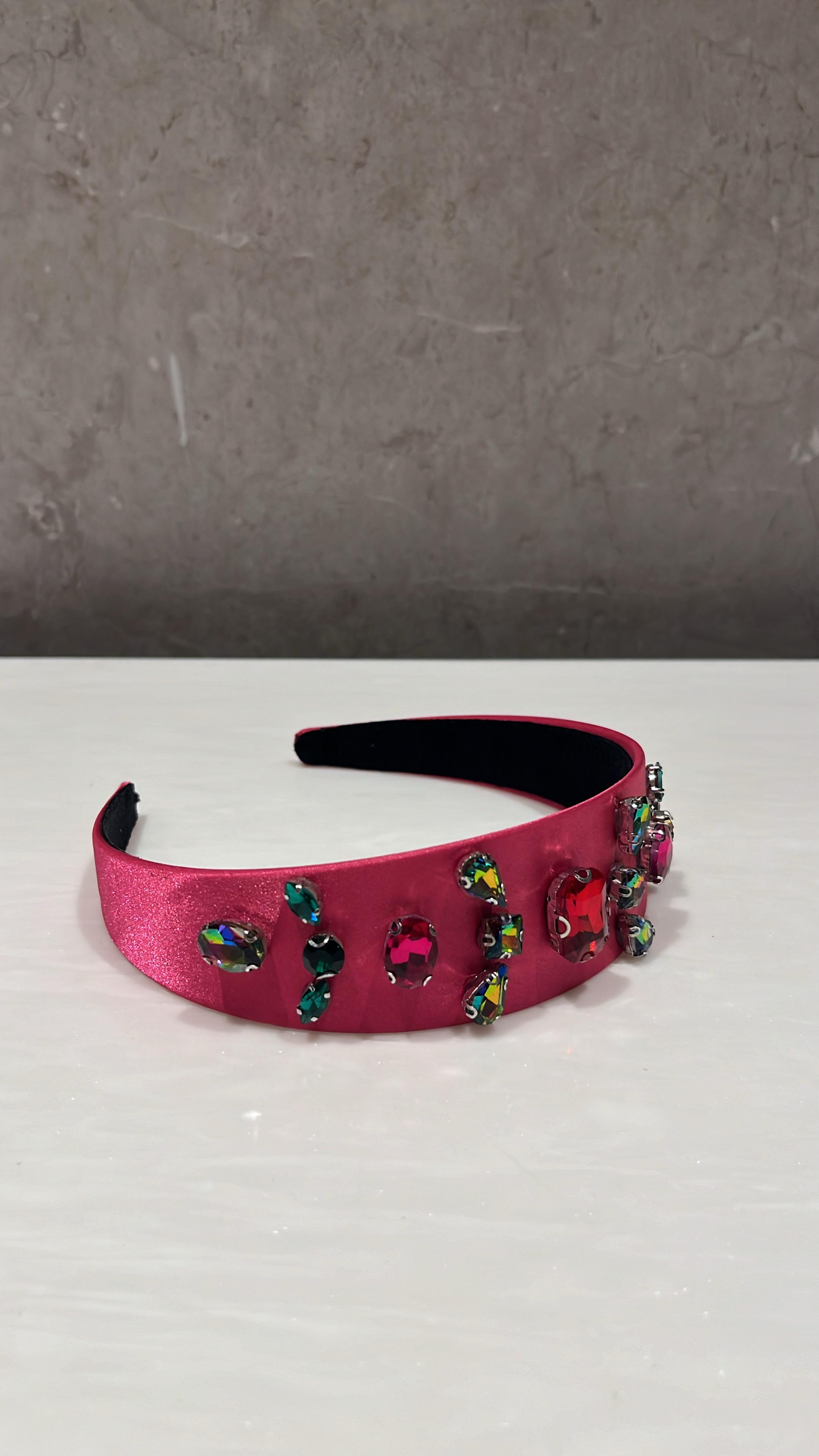 Hot Pink Jewel Royale Charm Hairband