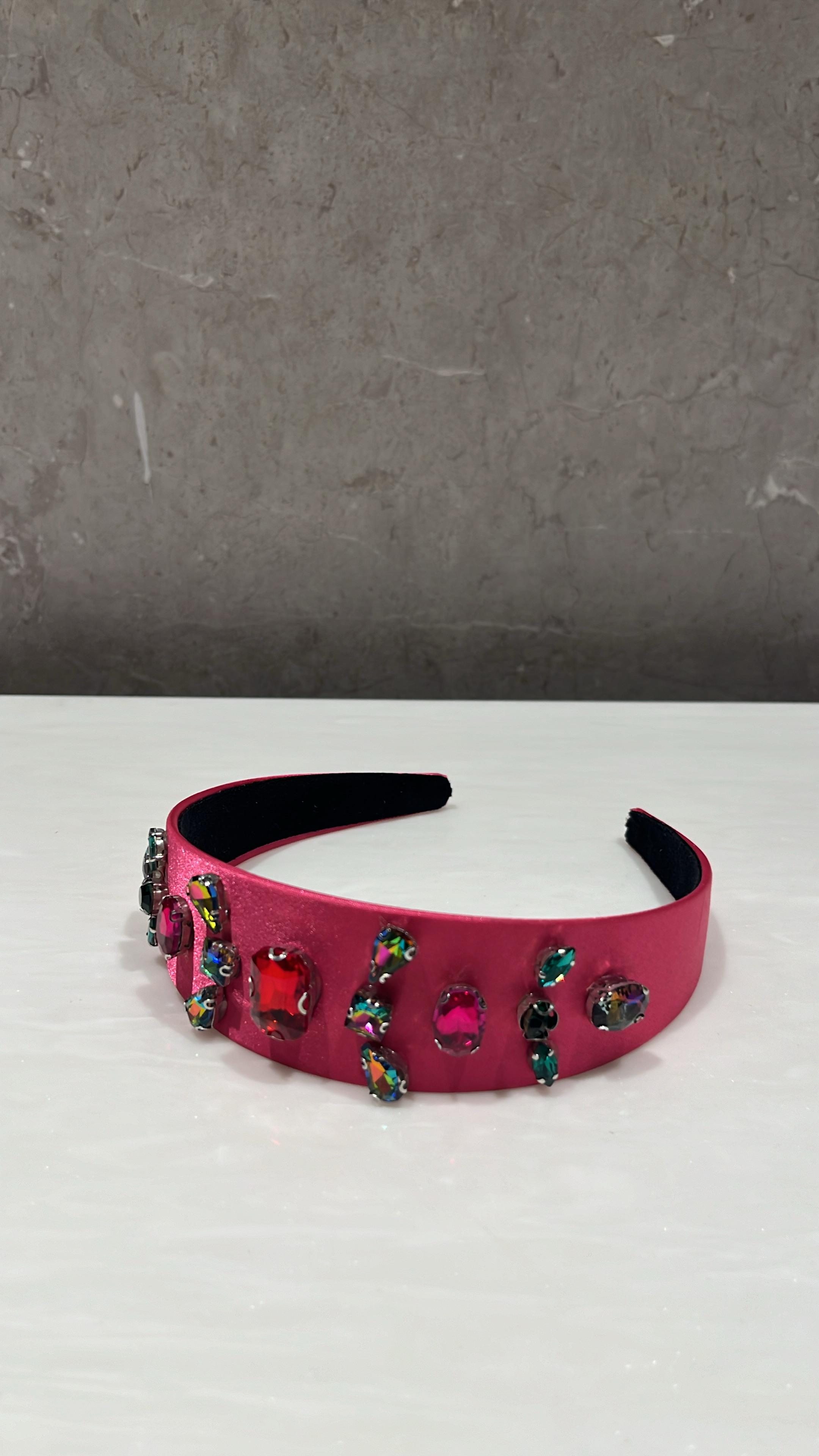 Hot Pink Jewel Royale Charm Hairband