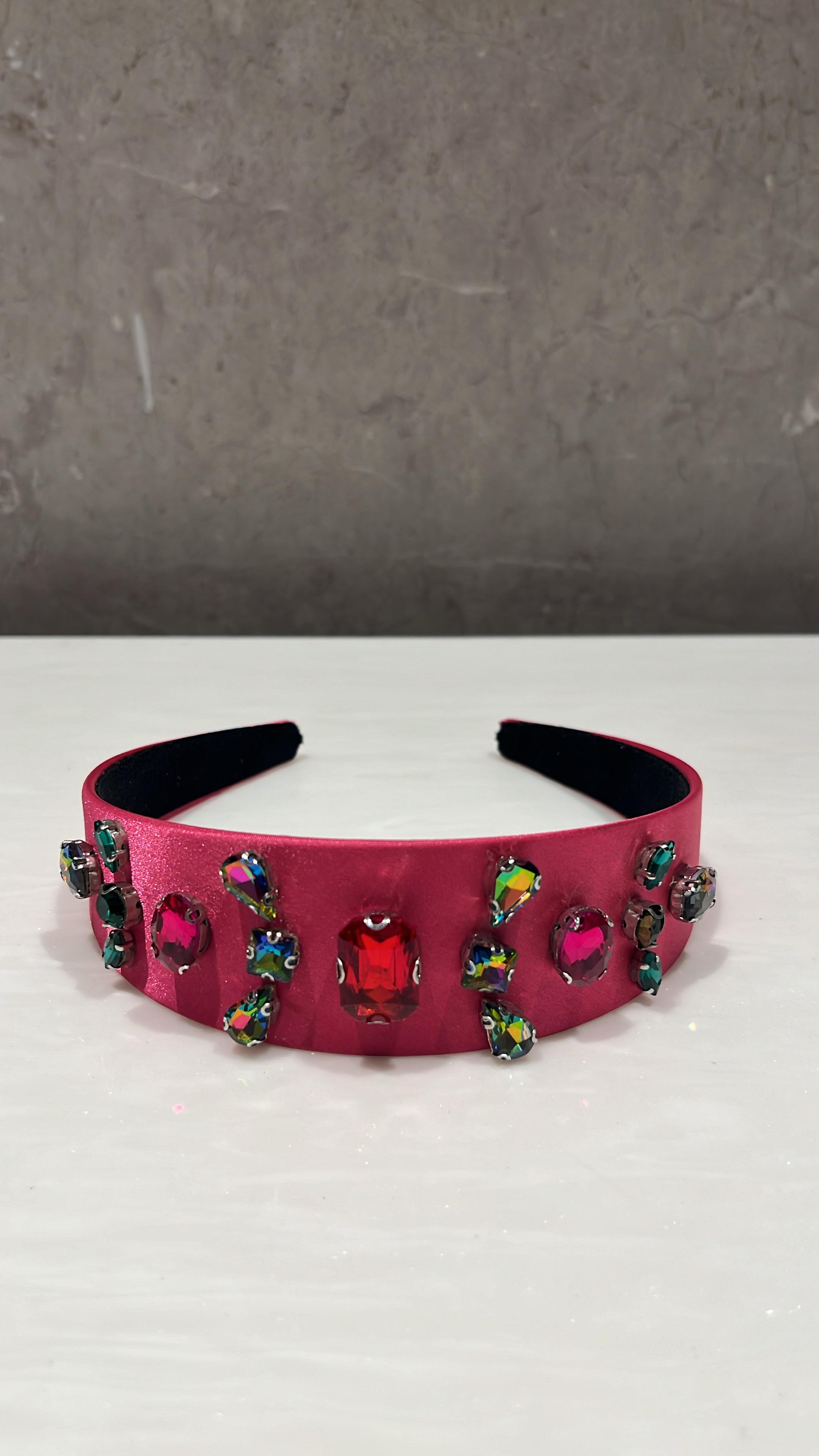 Hot Pink Jewel Royale Charm Hairband