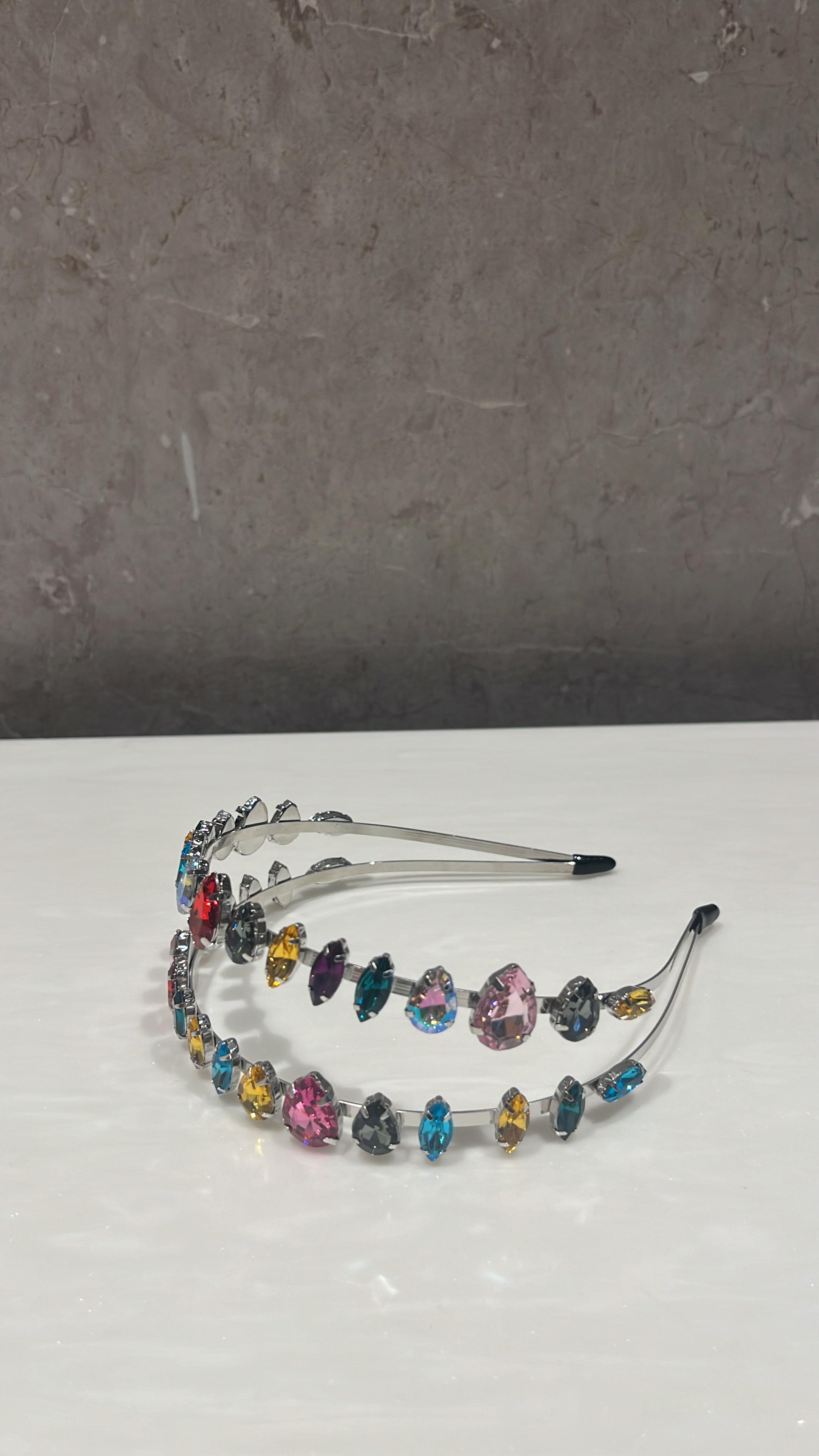 Gem Spectrum Silver Luxe Hairband