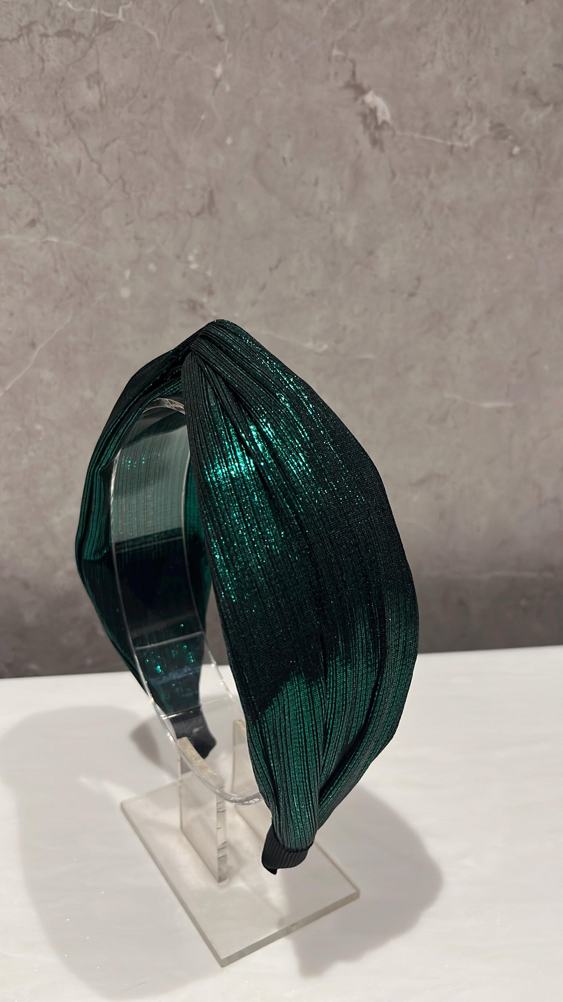 Metallic Green Turban Hairband