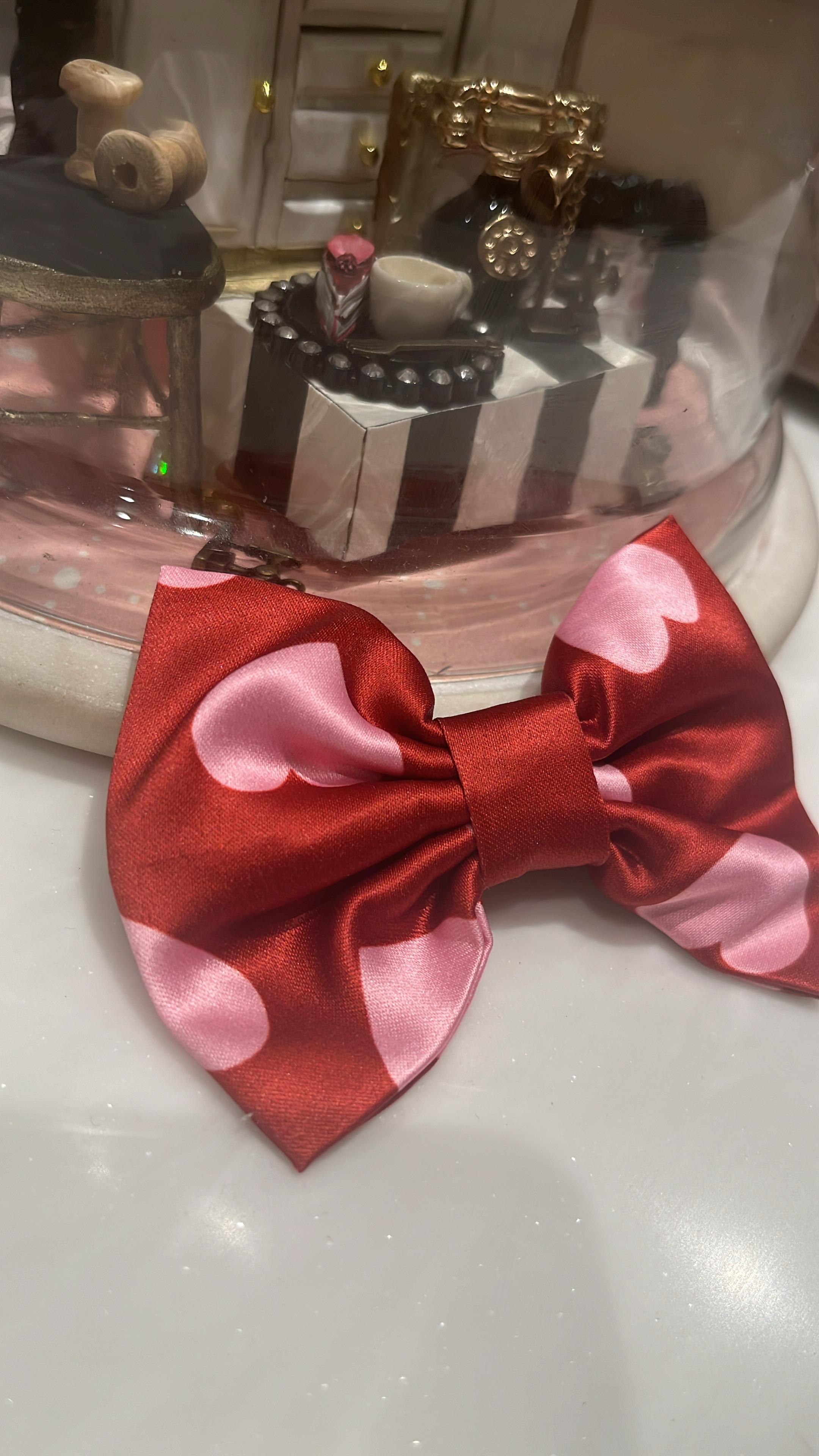 Heartfelt Hue Satin Hair Bow