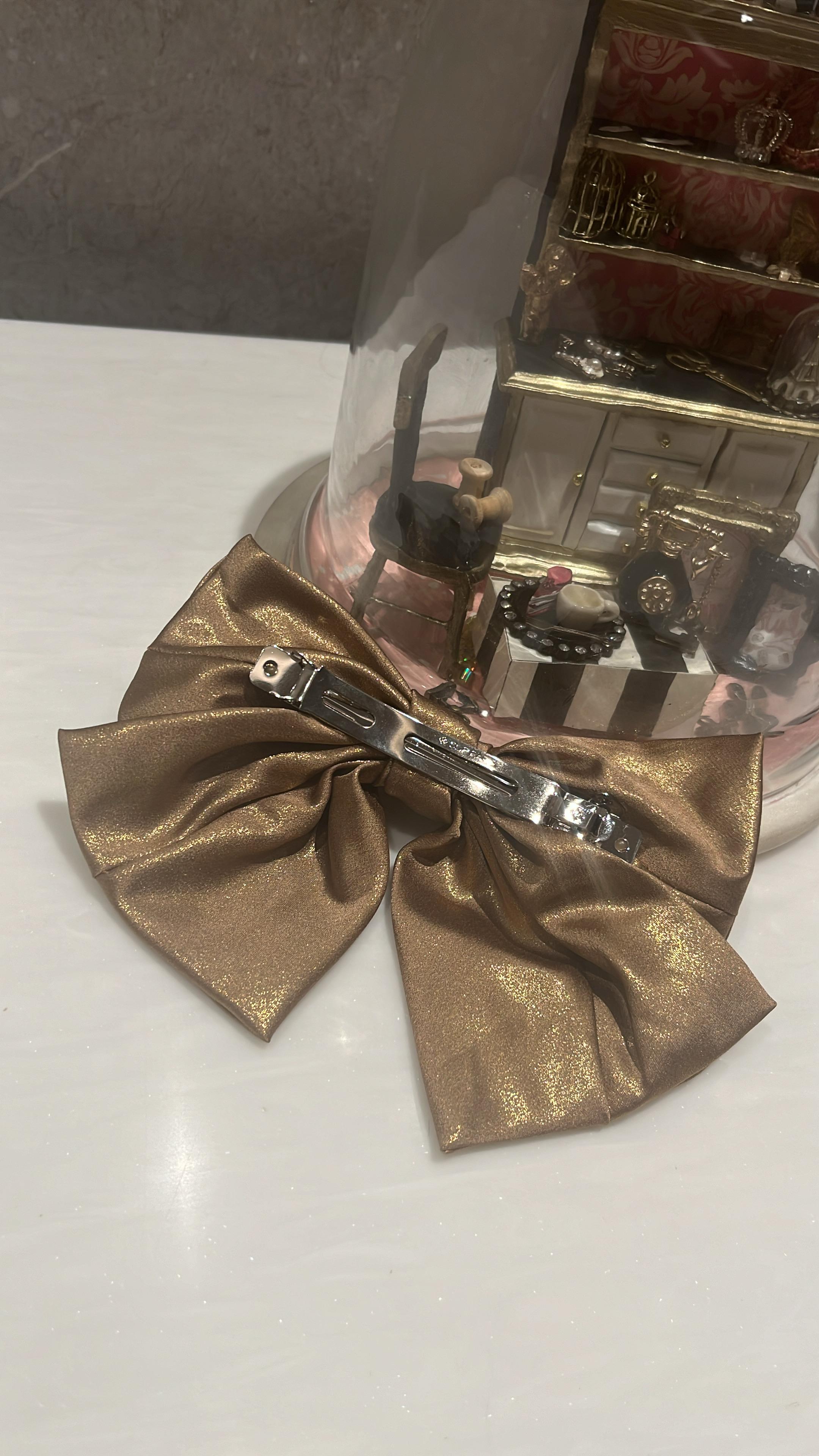 Shimmer Shine Copper Hair Bow